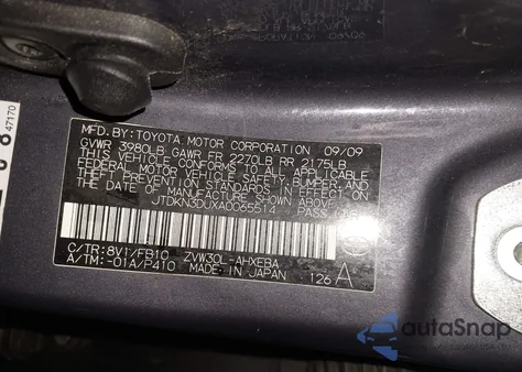 2010 Toyota Prius Iii z USA, uszkodzony, nr VIN JTDKN3DUXA0065514